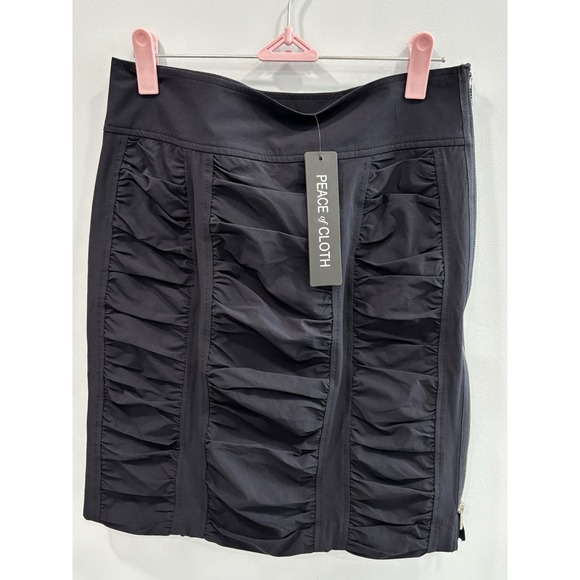 Peace of Cloth Penny Ruched Skirt XS – Stretch Nylon Spandex Mini Skirt - Picture 4 of 9
